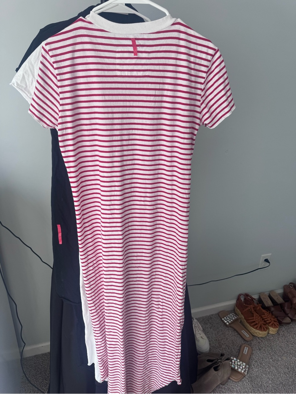 Frank & Eileen White and Pink Striped Maxi Dress - Picture 3 of 4